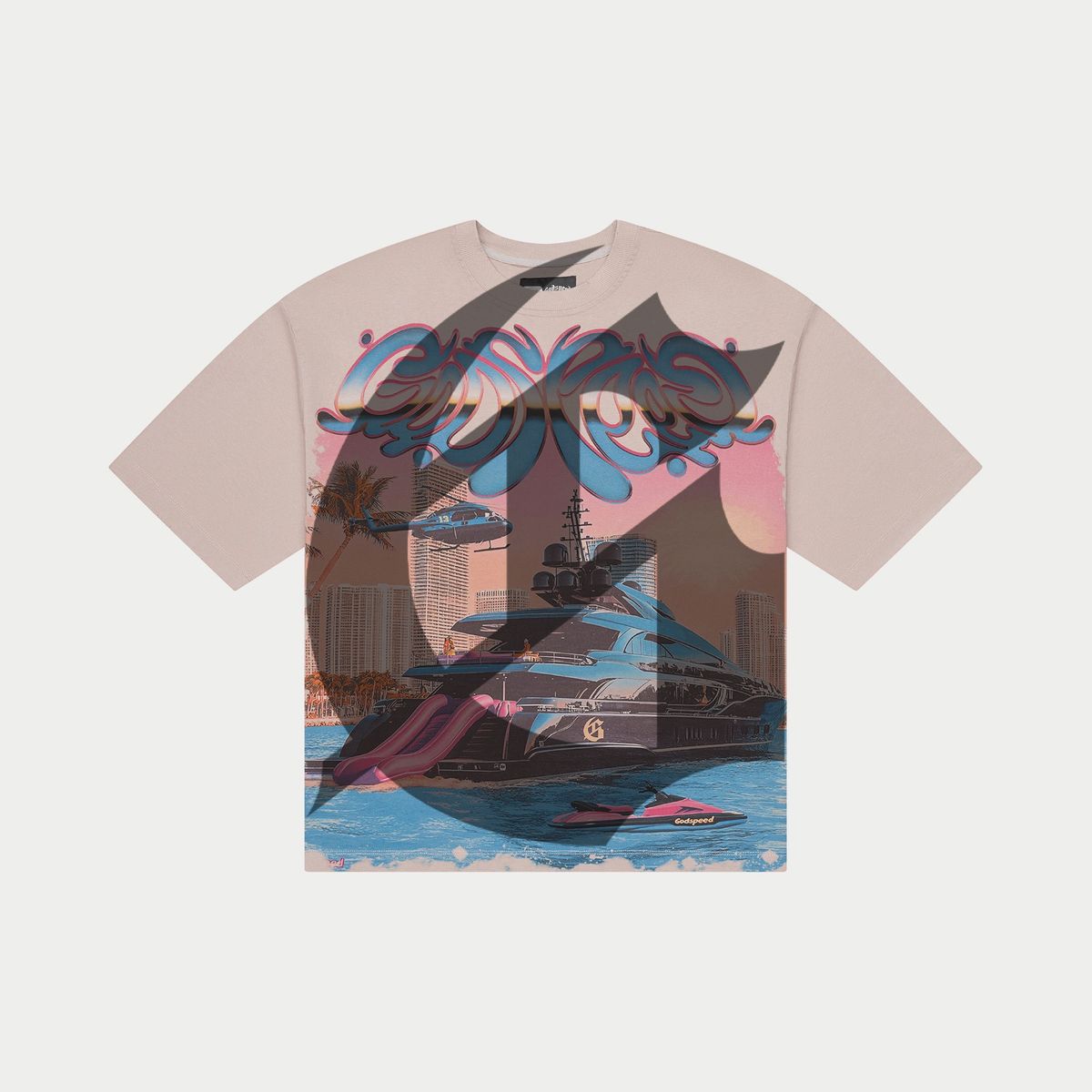 Godspeed Miami Exclusive Yacht T-Shirt Grey