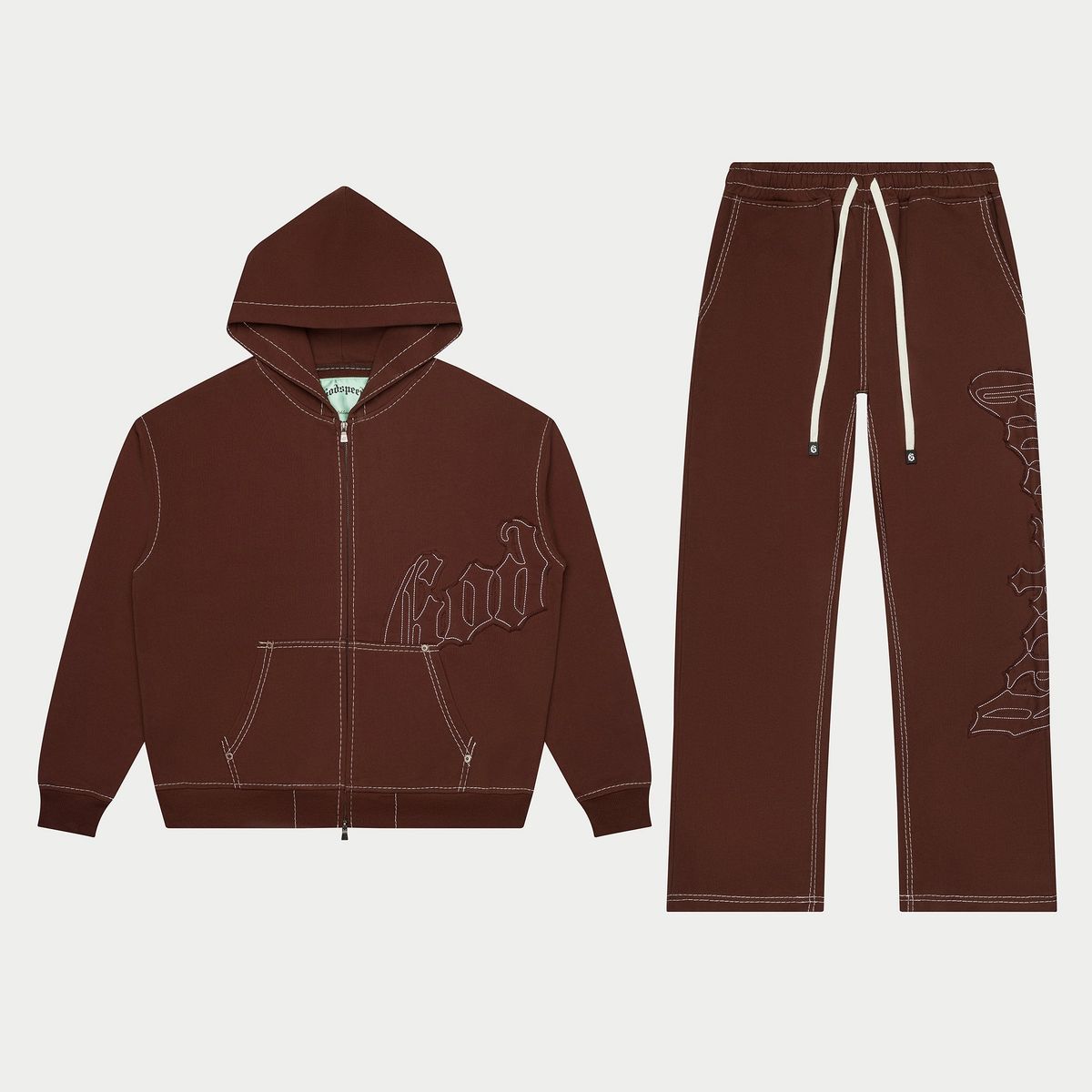 Godspeed OG Logo Sweatsuit Stitched (Mocha)
