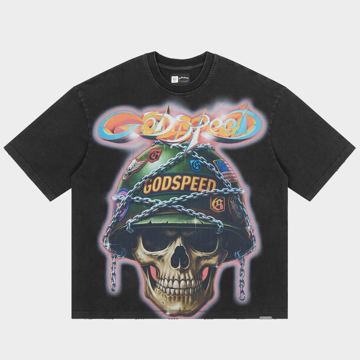 Godspeed Badges of Honor T-shirt (Black Wash)