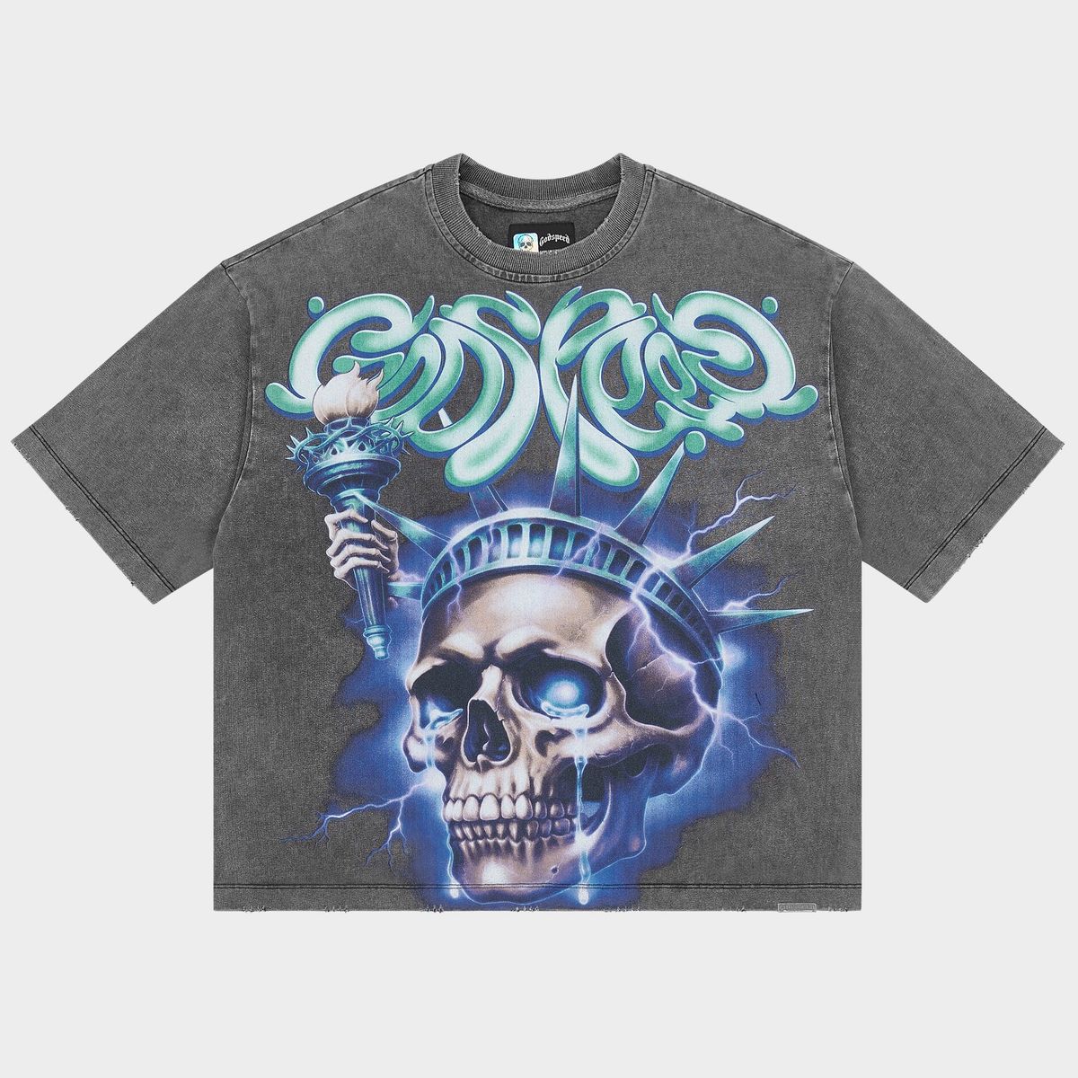 Godspeed Liberty Tears T-shirt (Grey Wash)