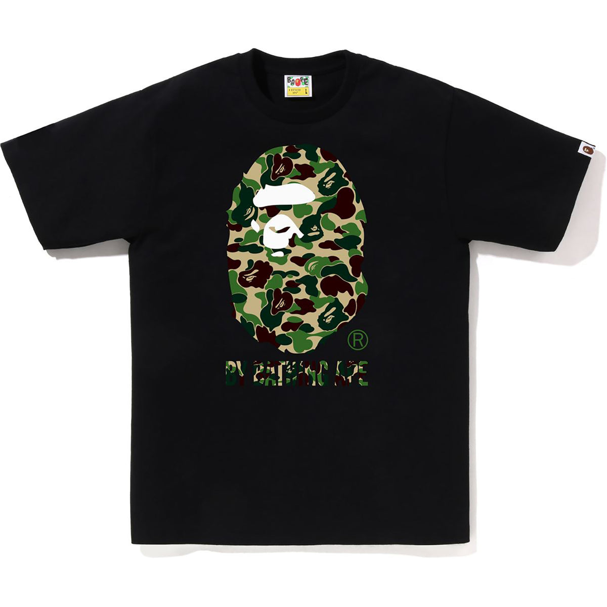 BAPE White ABC Camo 'By Bathing Ape' T-shirt Black Camo