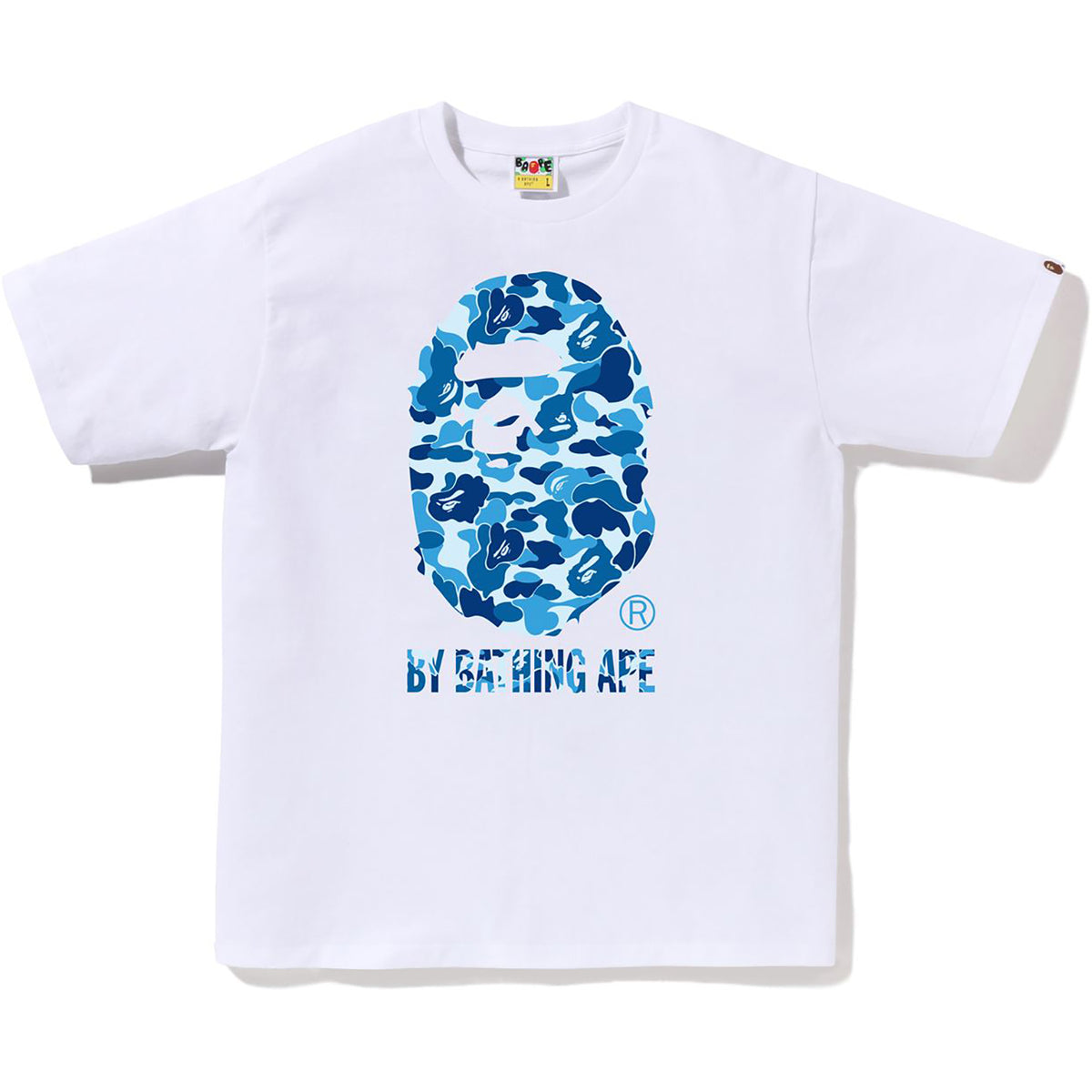 BAPE White ABC Camo 'By Bathing Ape' T-shirt Blue