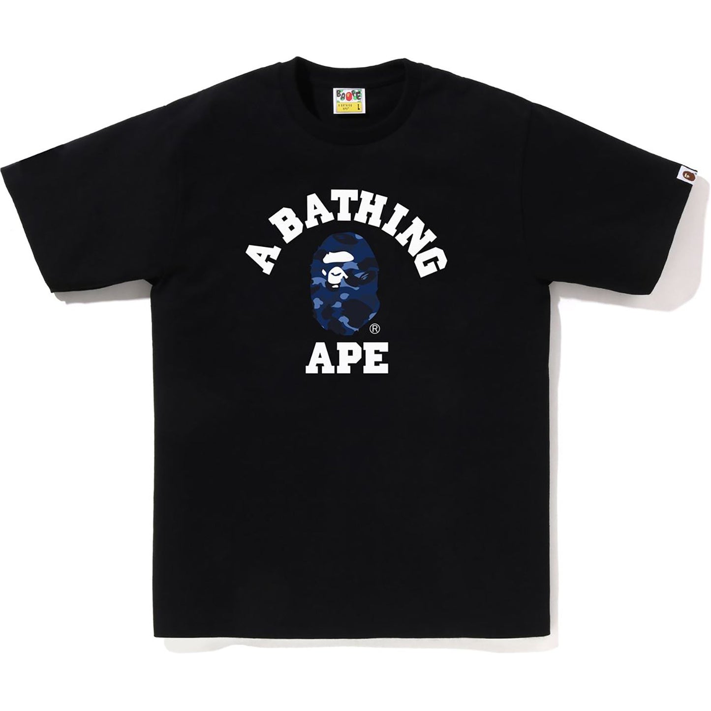 BAPE Black ABC Navy Camo College T-shirt