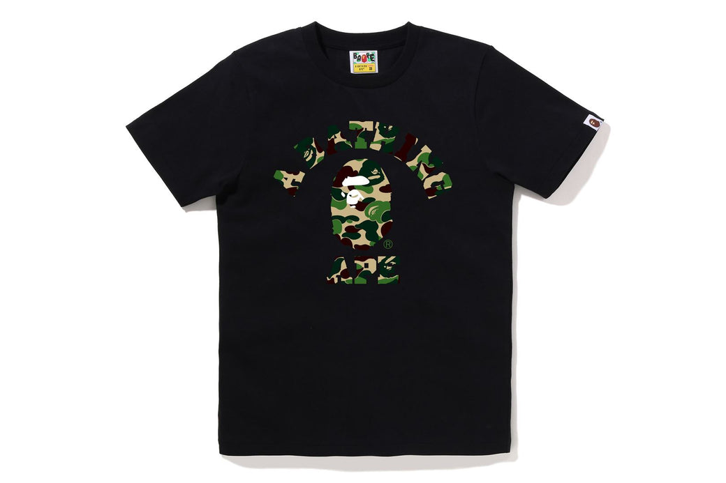 BAPE White ABC Black Camo College T-shirt