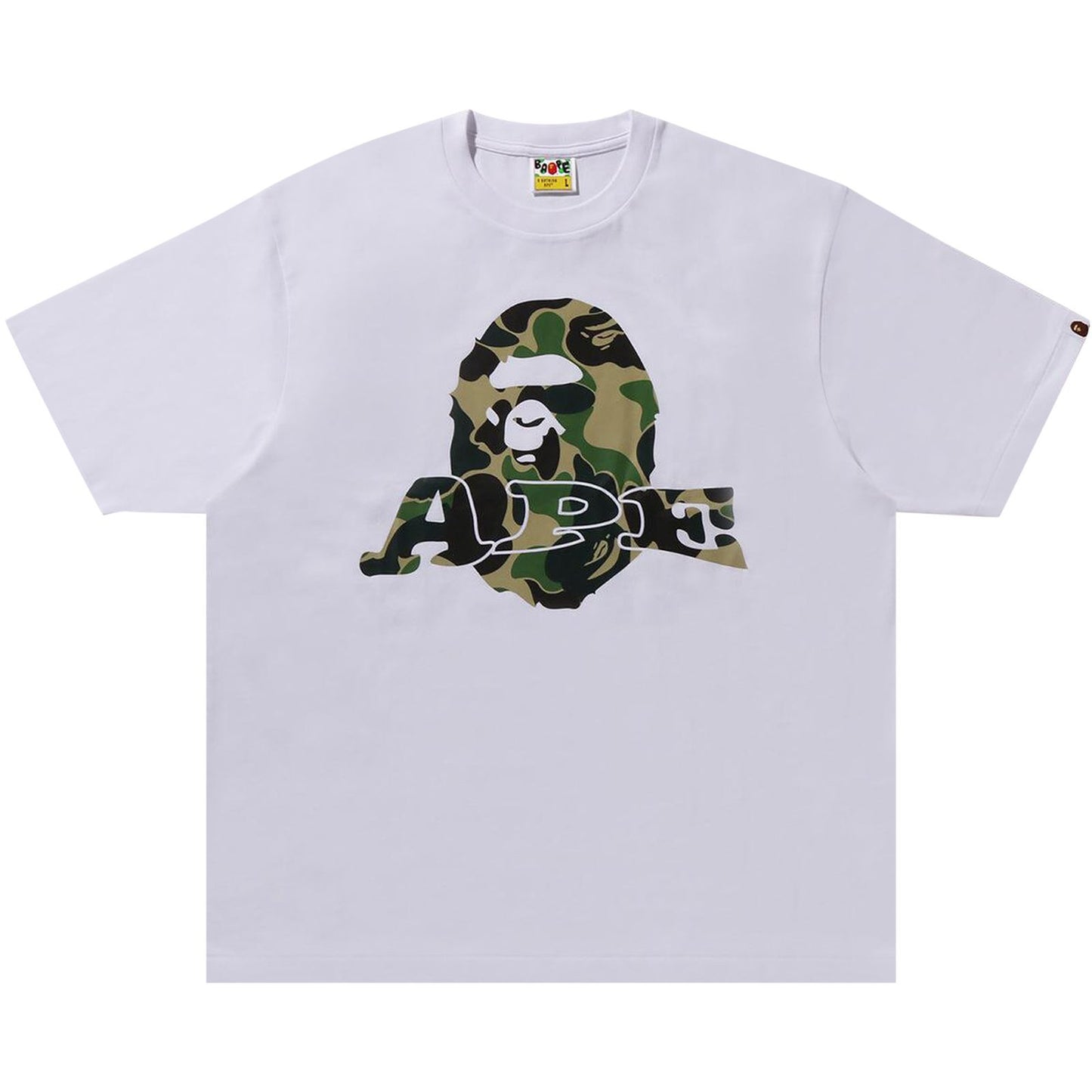 BAPE White ABC Camo Ape Head Relaxed Fit T-shirt