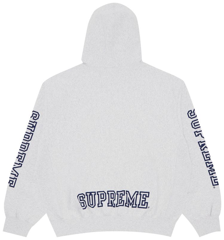 Supreme Collegiate Sleeve Hooded Sweatshirt Ash Grey
