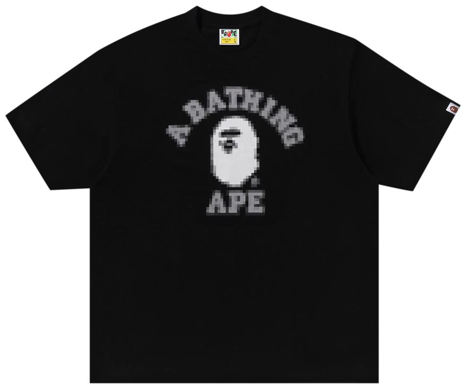 BAPE Black Pixal College Relaxed Fit T-shirt