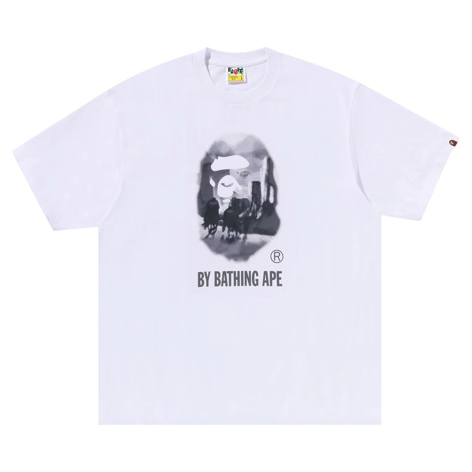 BAPE White Painting 'By Bathing Ape' Relaxed Fit T-shirt