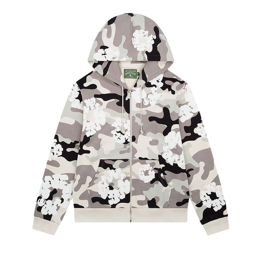 Denim Tears The Wreath Zip Hoodie White Camo