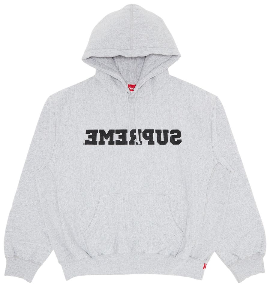 Supreme Reverse Hooded Sweatshirt 'Heather Grey'