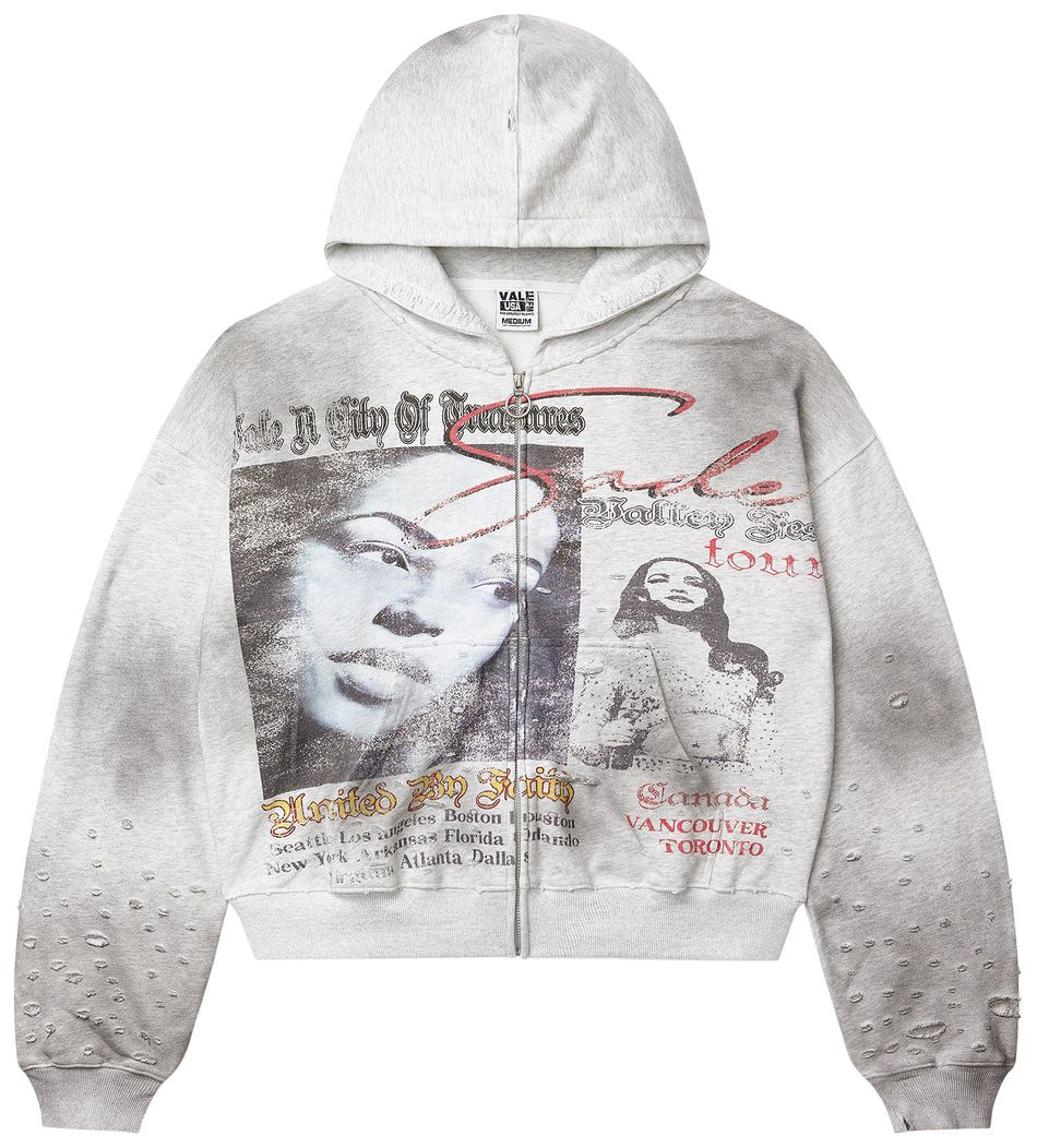 Vale Forever Valley Fest Zip Up Hoodie 'Grey'