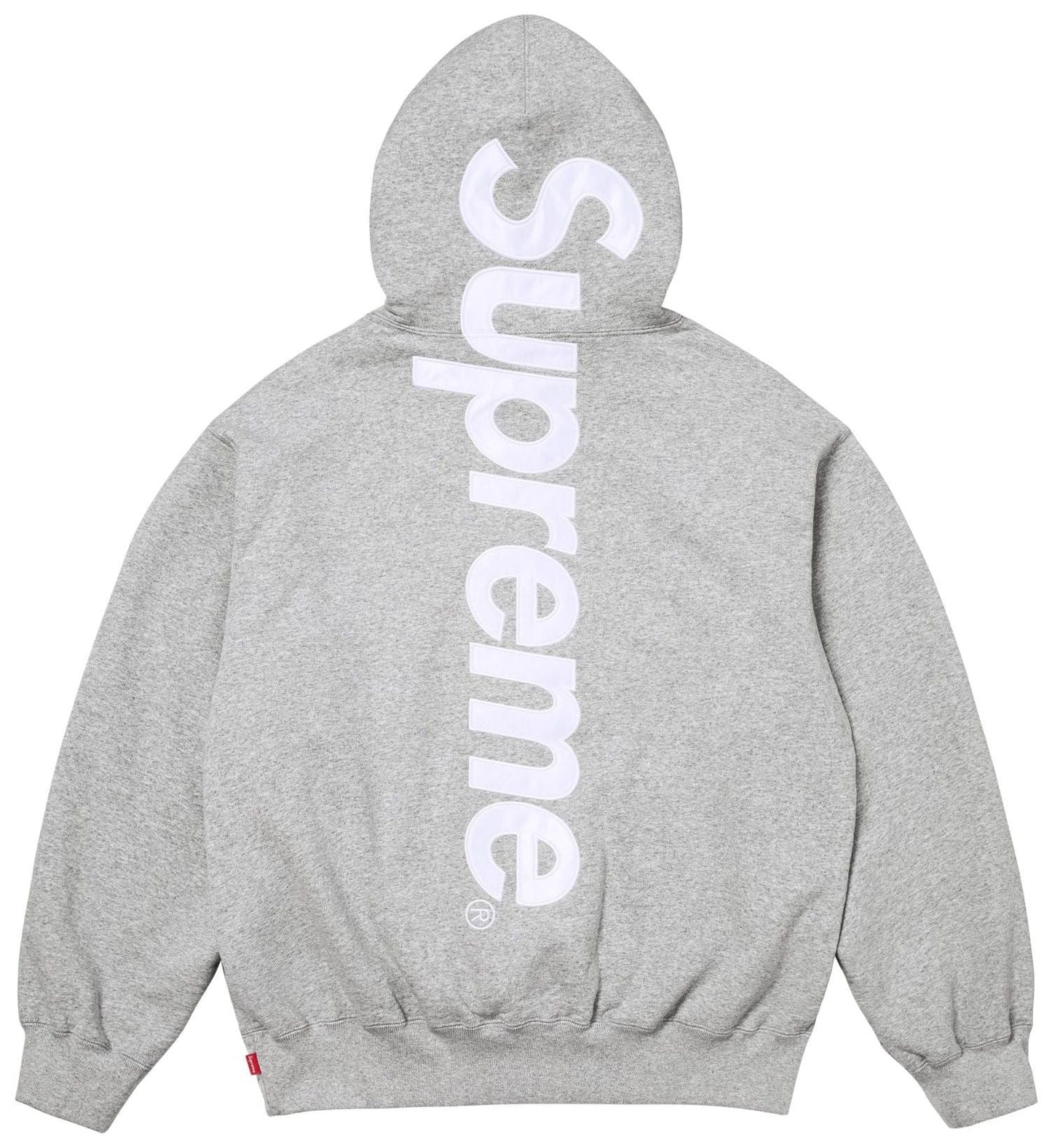 Supreme Satin Appliqué Hoodie (FW25) Heather Grey