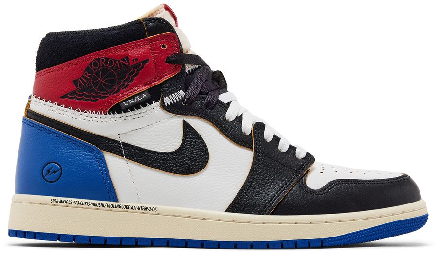 USED Jordan 1 Retro High OG SP Fragment x Union LA Varsity Red Sport Royal