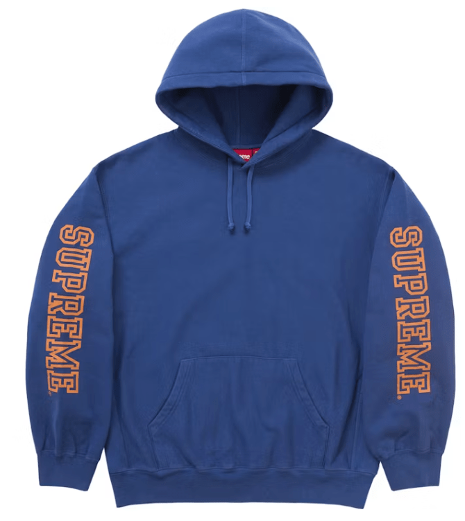 Supreme Collegiate Sleeve Hooded Sweatshirt Dark Royal
