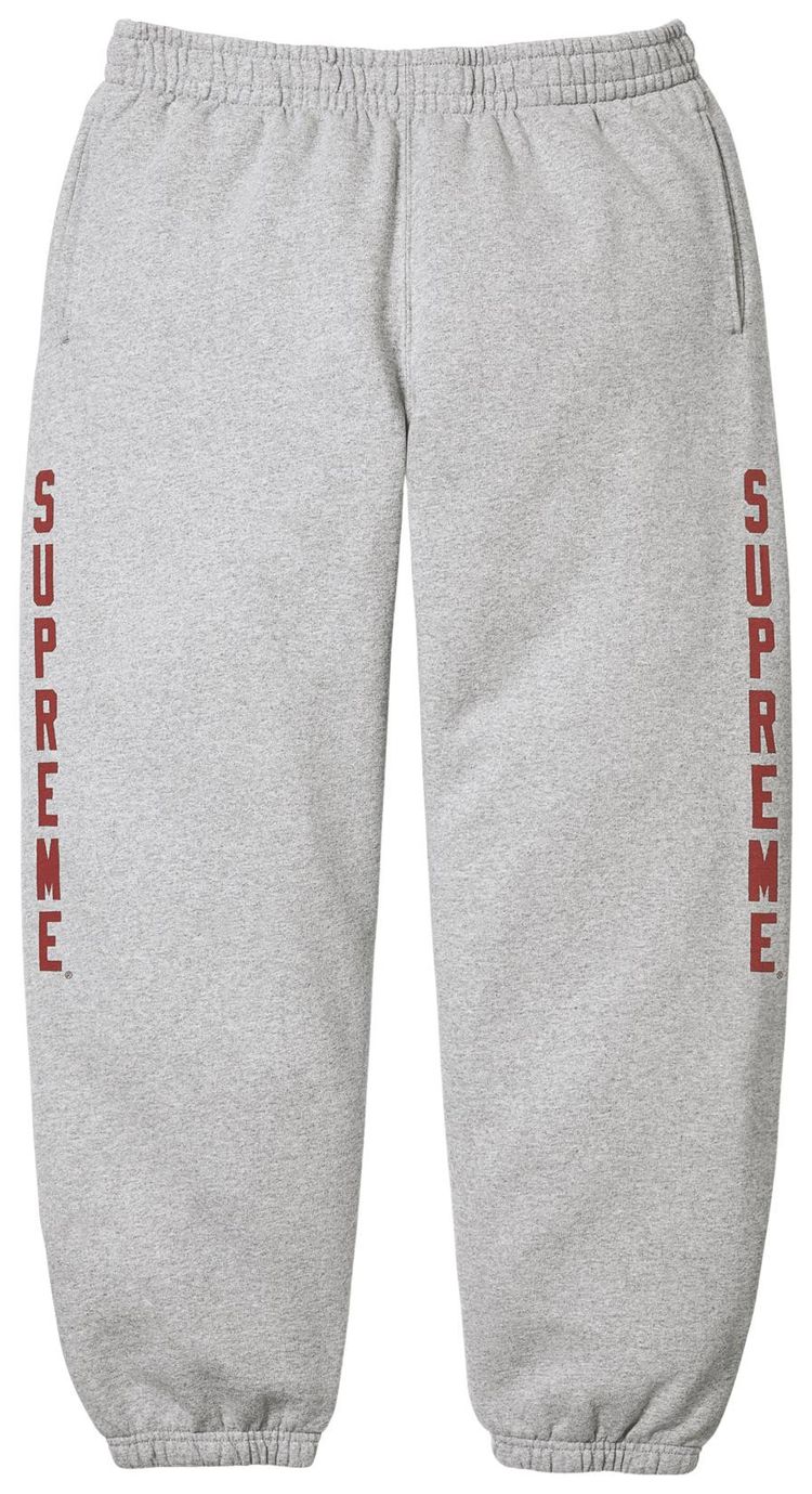 Supreme Washed Logo Sweatpant Heather Grey