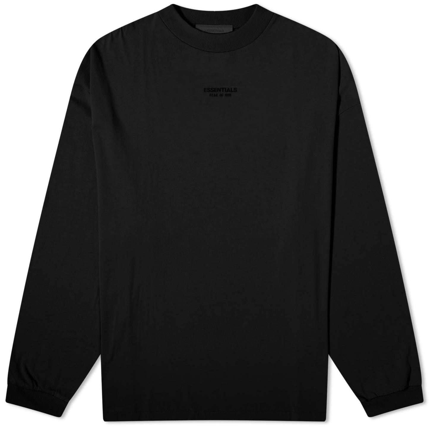 Black Friday Fear of God Essentials Longsleeve L/S Tee Jet Black