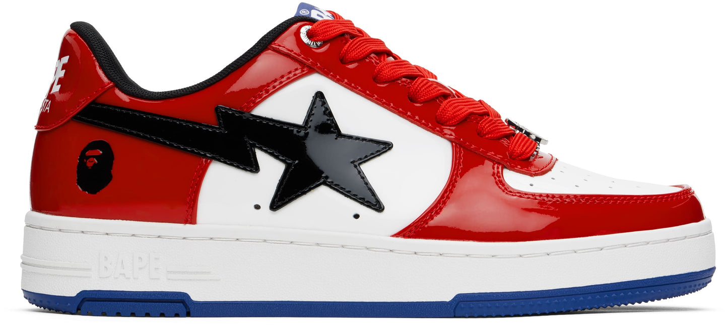 A Bathing Ape Bape Sta Low Red and White