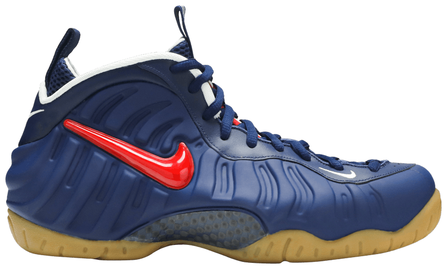 USED Nike Air Foamposite Pro Blue Void University Red (No Box)