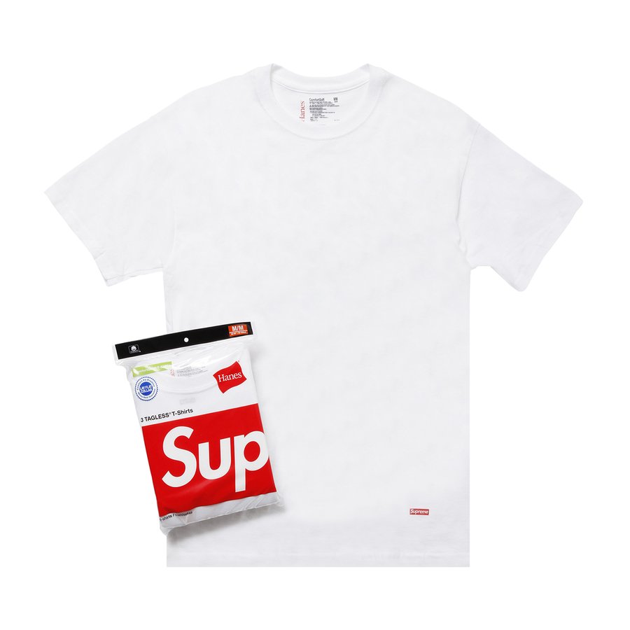 Supreme Hanes Tagless Tees (3 Pack) White