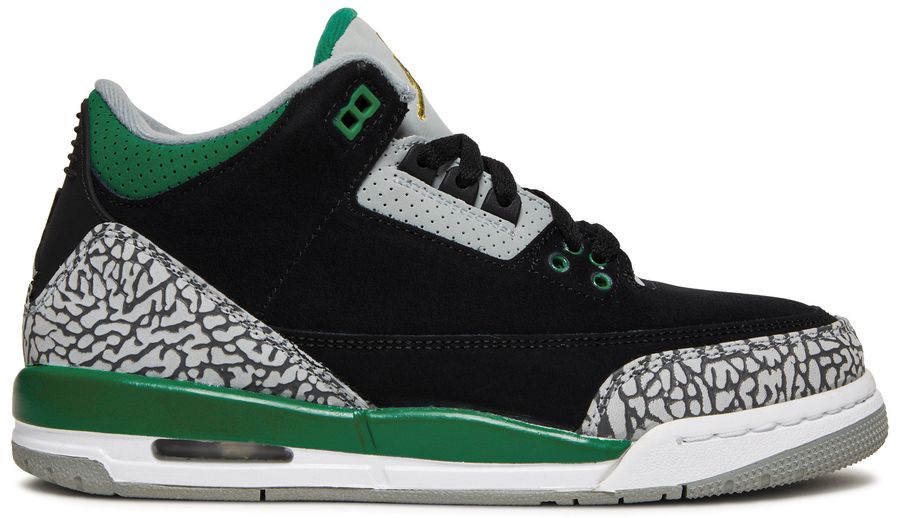 USED Jordan 3 Retro Pine Green (GS)