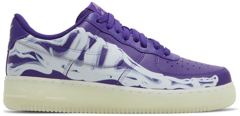 USED Nike Air Force 1 Low 'Purple Skeleton'