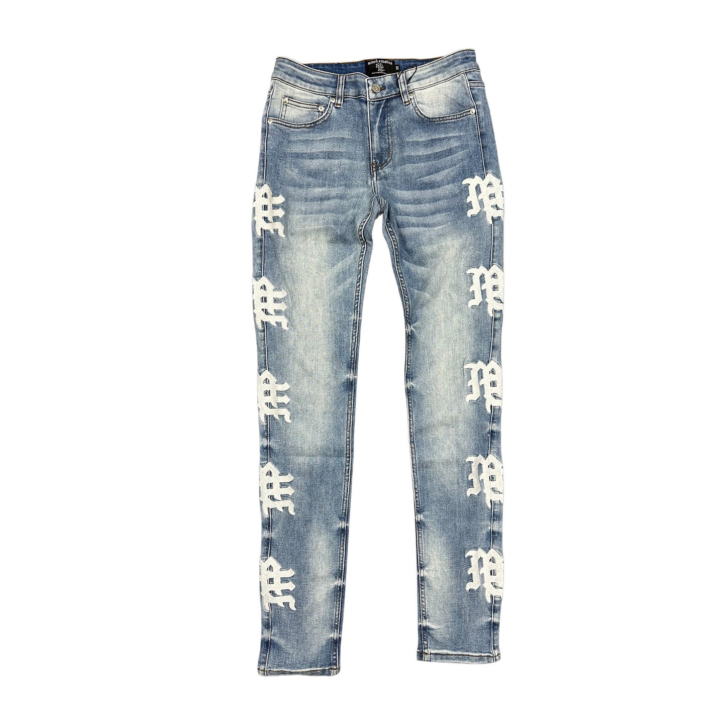 Mixed Emotion Monogram Denim Blue Wash