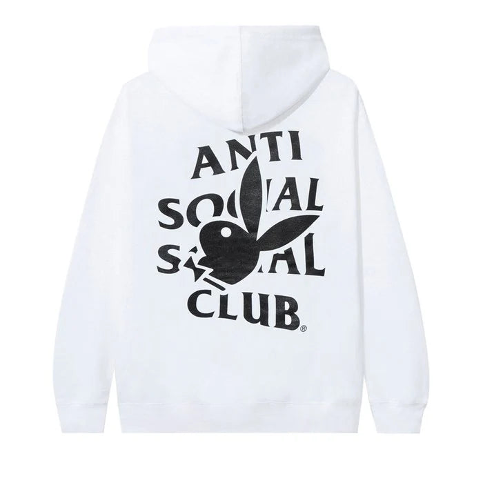 Anti Social Social Club Playboy Hoodie White