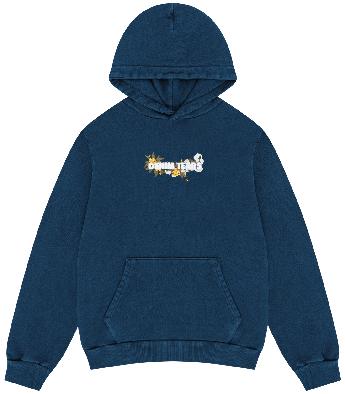 Black Friday Denim Tears Embroidered Logo Hoodie Navy