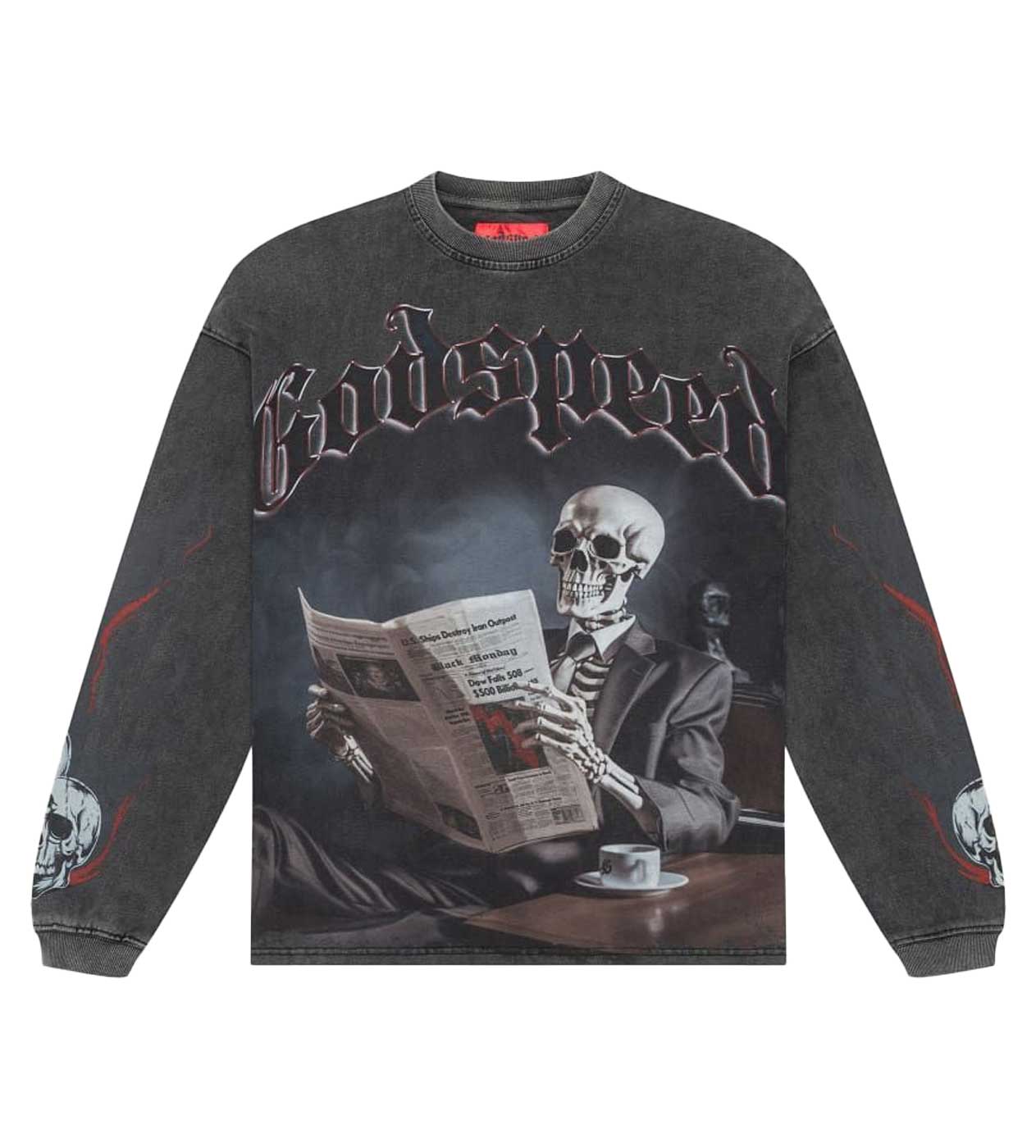 Godspeed Black Monday LS Tee Grey Wash