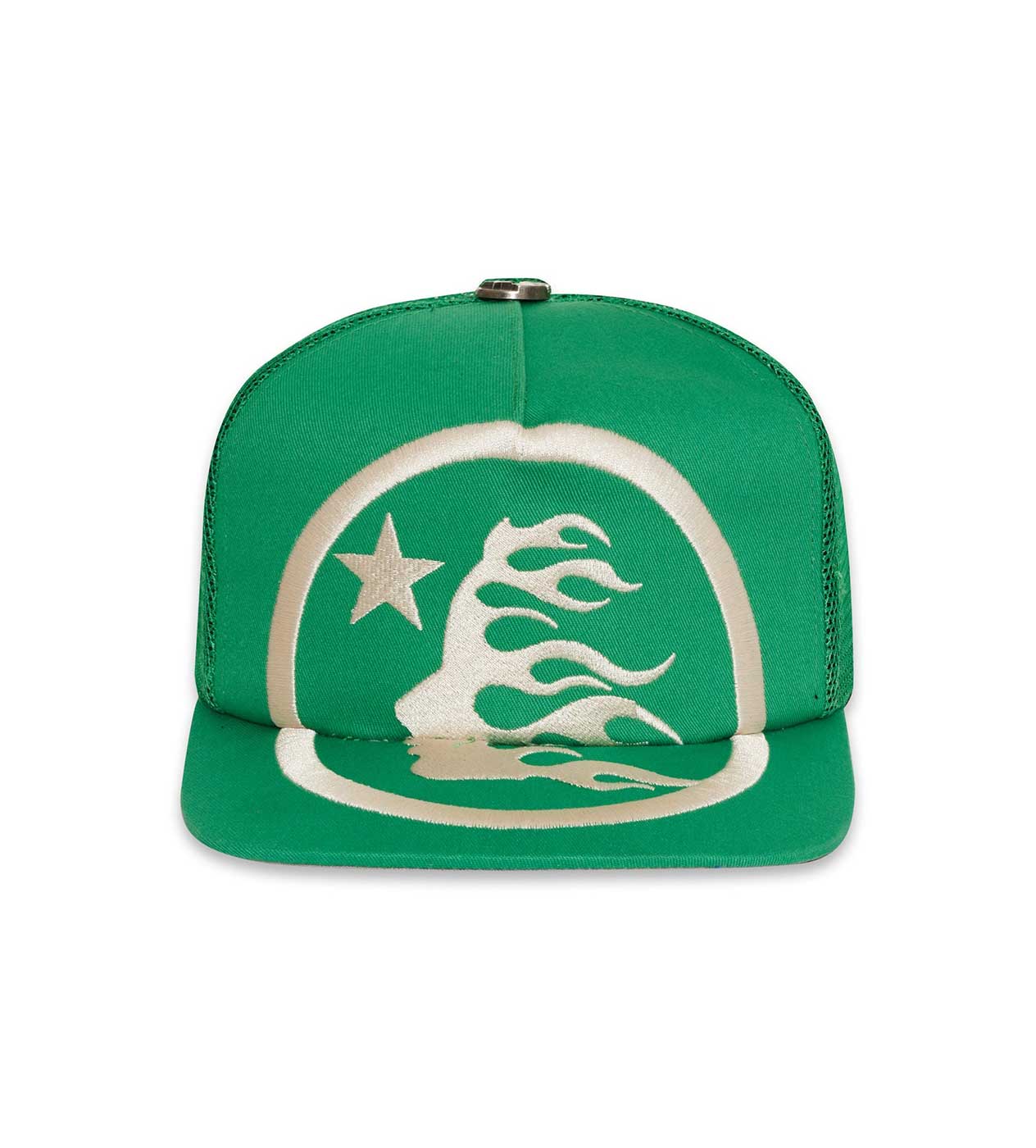 Hellstar Big Logo Trucker Snapback Hat 'Green'