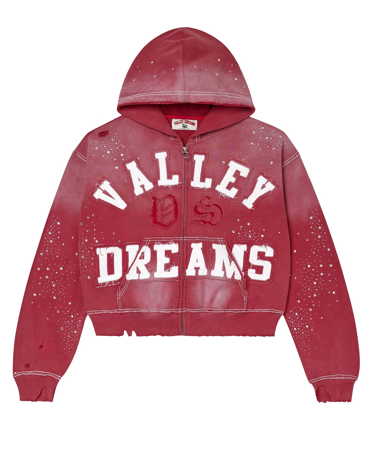 VALE Forever Classico Zip Up Hoodie Ruby Red