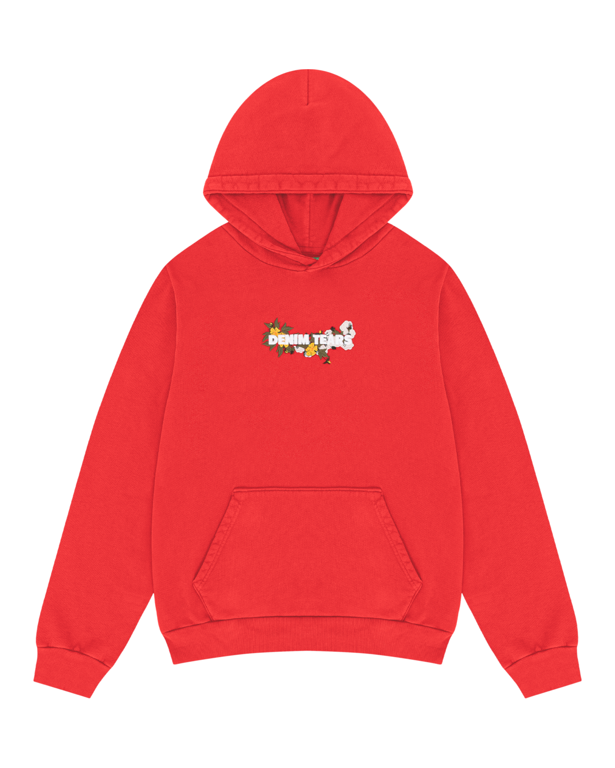 Denim Tears Embroidered Logo Hoodie Red