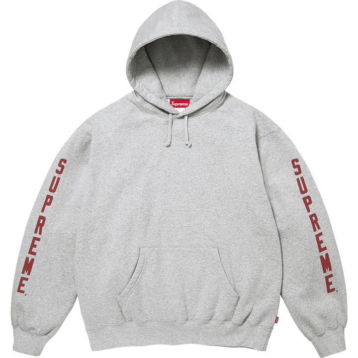 Supreme Washed Logo Hooded Sweatshirt Grey
