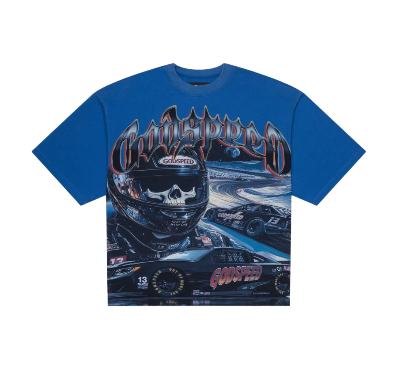 Godspeed Le Dernier Nascar Tee Royal Blue