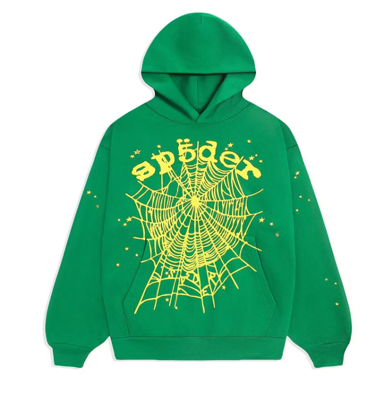 Sp5der Star OG Web V2 Hoodie Slime Green