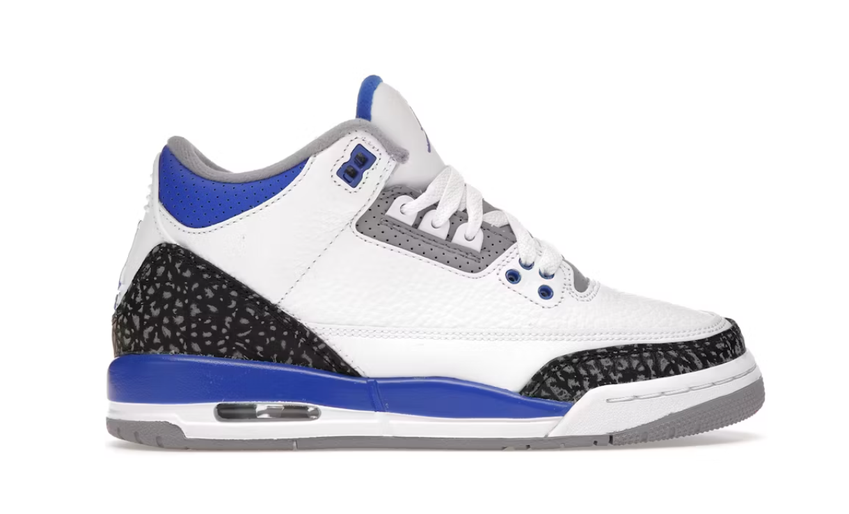 USED Jordan 3 Retro Racer Blue (GS) (No Box)