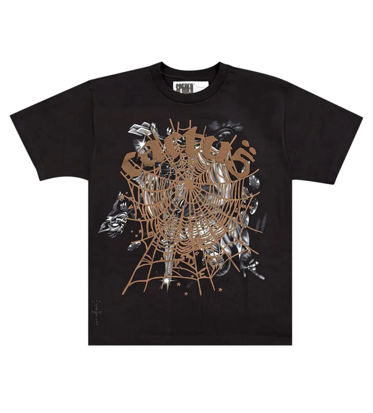 Travis Scott Cactus Jack x Sp5der Airbrush Tee Black