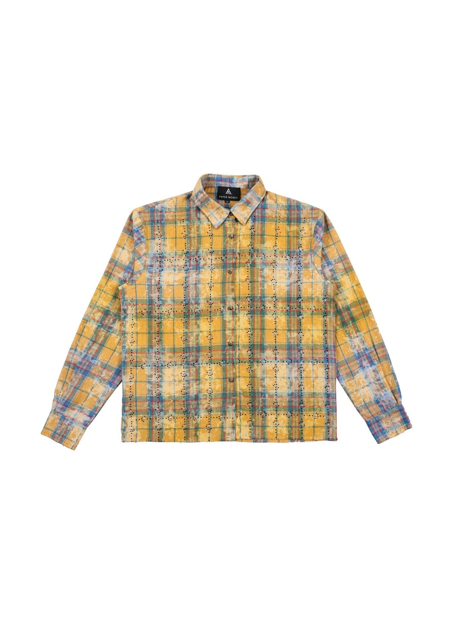 Paper Money Brand Rhinestone Flannel Yellow