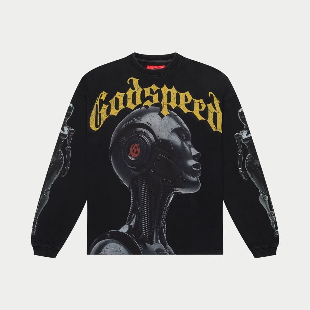 Godspeed Alexa Long Sleeve Tee Black Wash