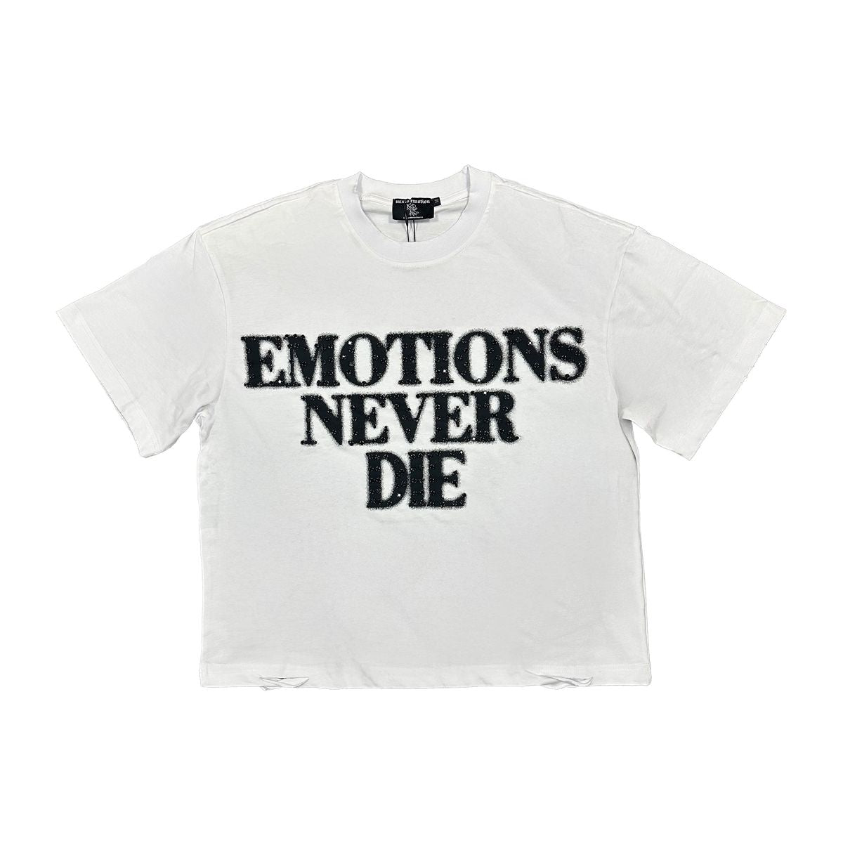 Mixed Emotion Black Emotions Never Die Tee White