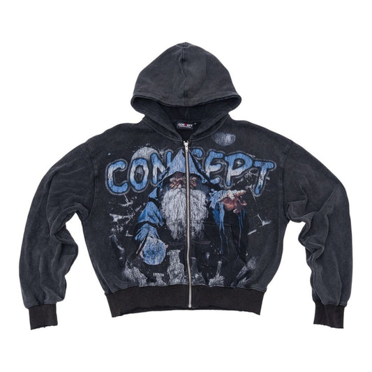 Concept LA Wizard Zip Up Hoodie Black