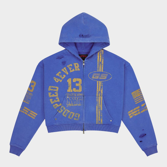 Godspeed Roadster Zip Hoodie (Blue Yellow)