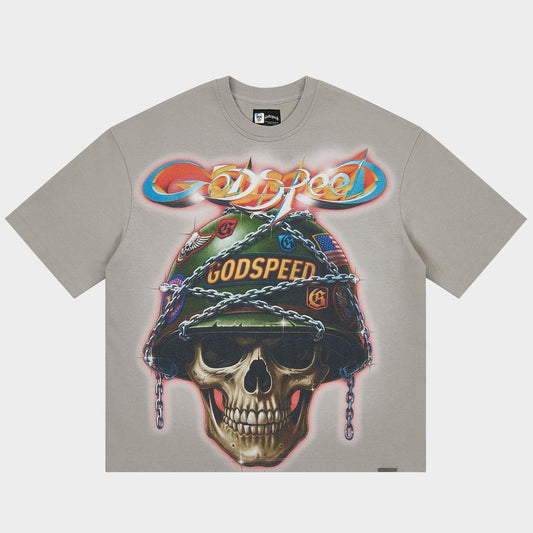Godspeed  Badges of Honor T-shirt (Wolf Grey)