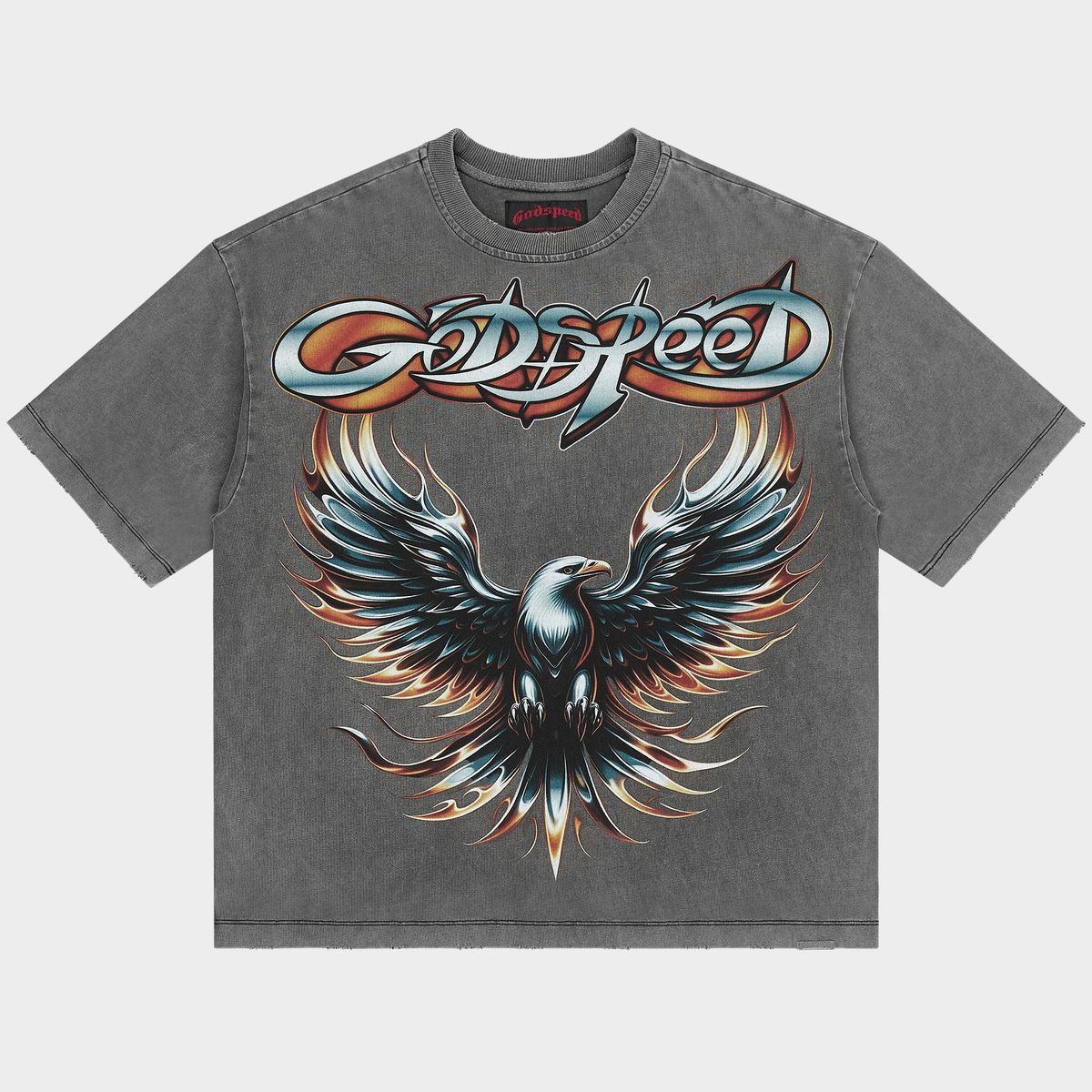 Godspeed Eagle Eye Tshirt (Grey Wash)