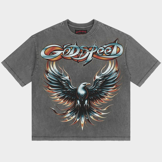 Godspeed Eagle Eye Tshirt (Grey Wash)