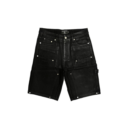 Mixed Emotion Worker Denim Shorts Wax Black