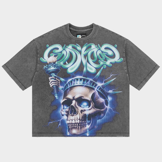 Godspeed Liberty Tears T-shirt (Grey Wash)