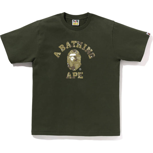 BAPE Khaki Bitmap College T-shirt