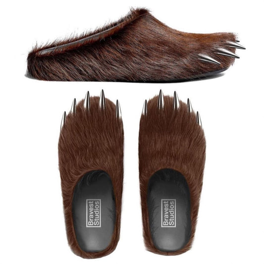 Bravest Studios Bear Claw Slipper Brown
