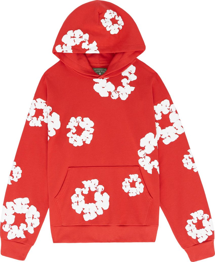 Denim Tears Cotton Wreath Hoodie Red